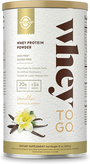 Solgar Whey To Go® Whey Protein Powder Natural Vanilla, 12 oz