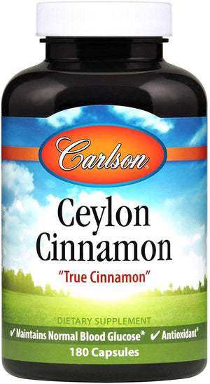 Carlson Ceylon Cinnamon, 180 Capsules