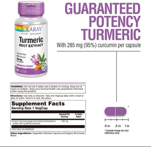 Solaray Turmeric, 300 mg, 60 VegCaps