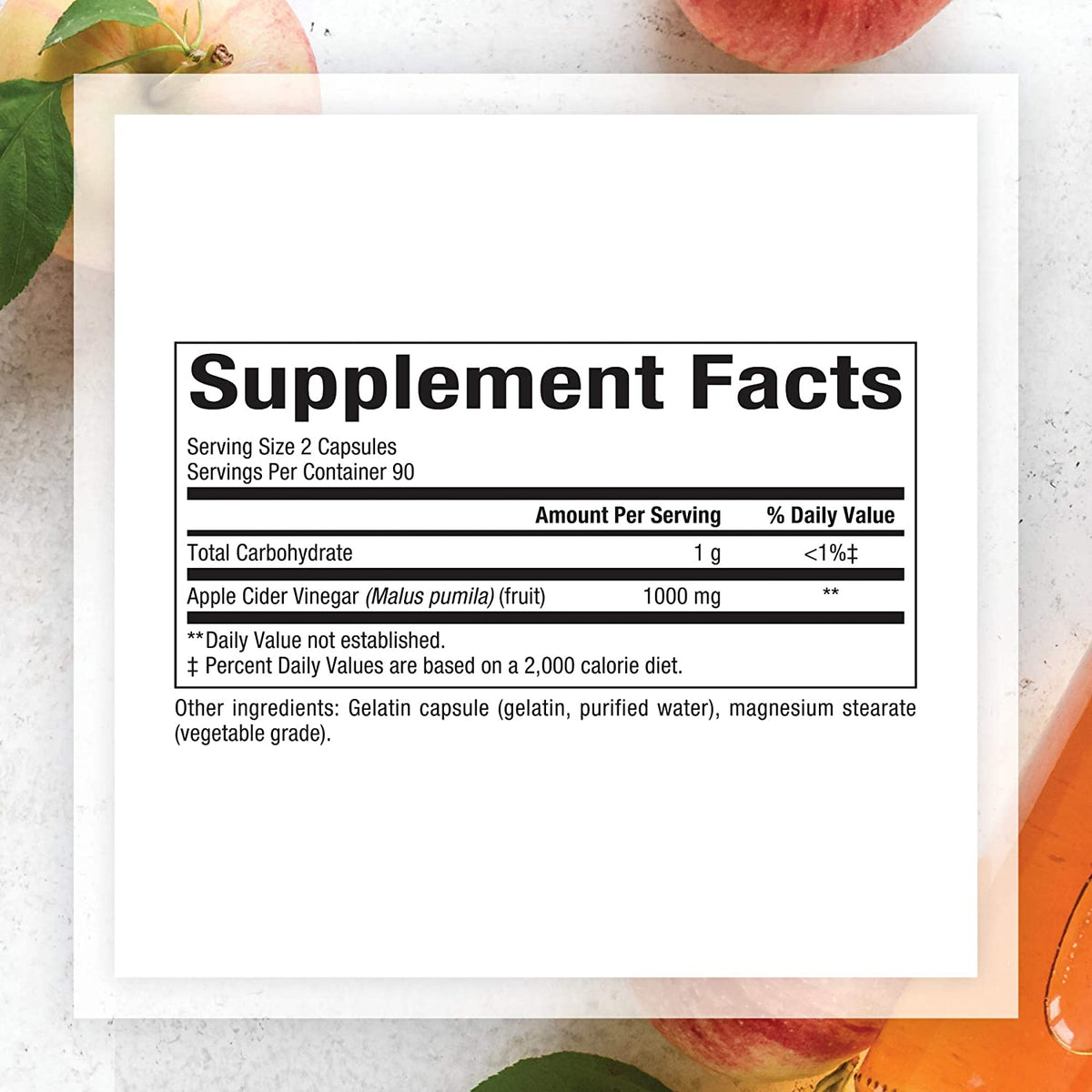 Natural Factors Apple Cider Vinegar, 500 mg, 180 Capsules