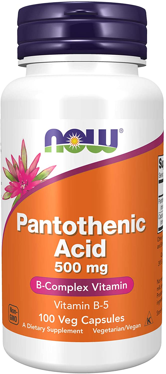 NOW Foods Supplements, Pantothenic Acid (Vitamin B-5) 500 mg, B-Complex Vitamin, 100 Capsules