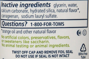 Tom's of Maine, Natural Children's Fluoride Toothpaste, Natural Toothpaste, Kids Toothpaste, Outrageous Orange Mango, 4.2 Ounce,