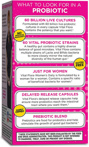 Vital Flora 60 Billion 60 Strain, Womens Vital Flora 30 VCaps