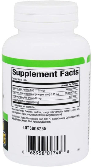 Natural Factors - Papaya Enzymes, Promotes Healthy Digestion, 60 Chewable Tablets