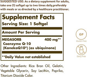 Solgar CoQ-10, 400 mg, 60 Softgels