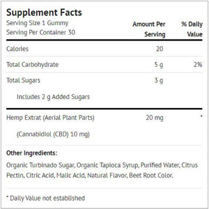 10mg CBD Gummies 30count Cherry Mango