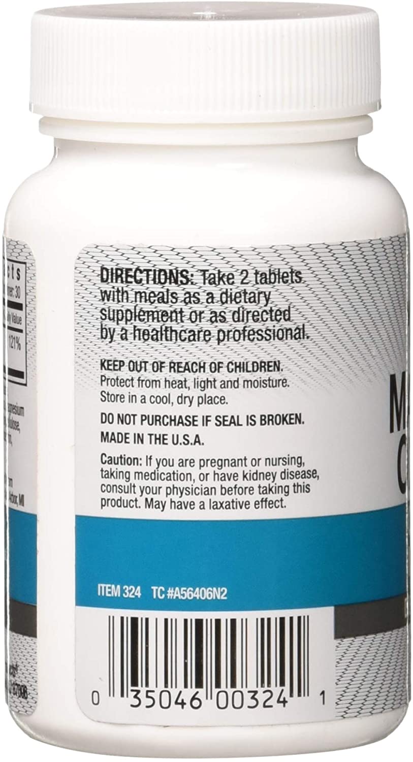 Windmill Natural Vitamins Magnesium Oxide 400 mg, Immune Support, Supports Muscle Recovery, Supports Healthy Heart, 60 Count, 30 Servings