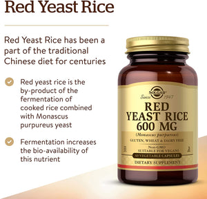 Solgar – Red Yeast Rice, 60 Vegetable Capsules