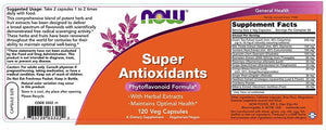 NOW Supplements, Super Antioxidants with Herbal Extracts and a Broad Spectrum of Flavonoids, 120 Veg Capsules