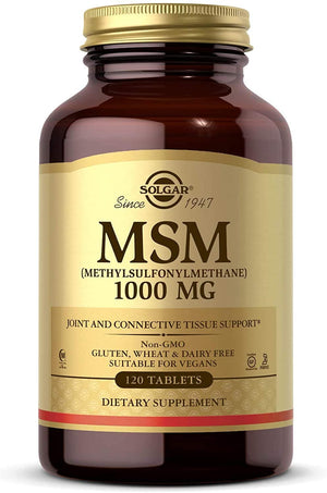 Solgar MSM, 1000 mg, 120 Tablets