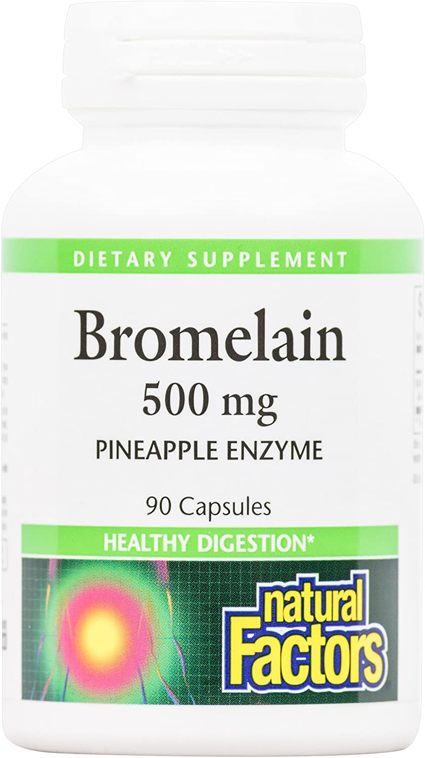 Natural Factors Bromelain 500 mg, Enzyme Support for a Healthy Digestive System, 90 Capsules