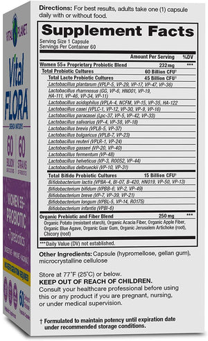 Vital Planet - Vital Flora 60/60 Shelf Stable Women 55+ Probiotic 60 Capsules