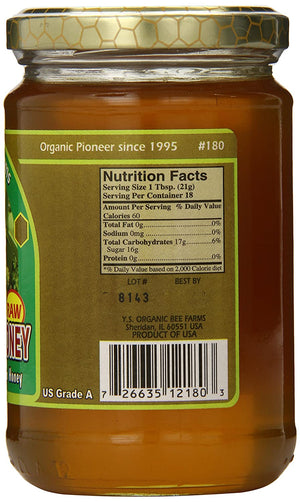 YS ECO BEE FARMS - RAW Tupelo Honey - 13.5 oz