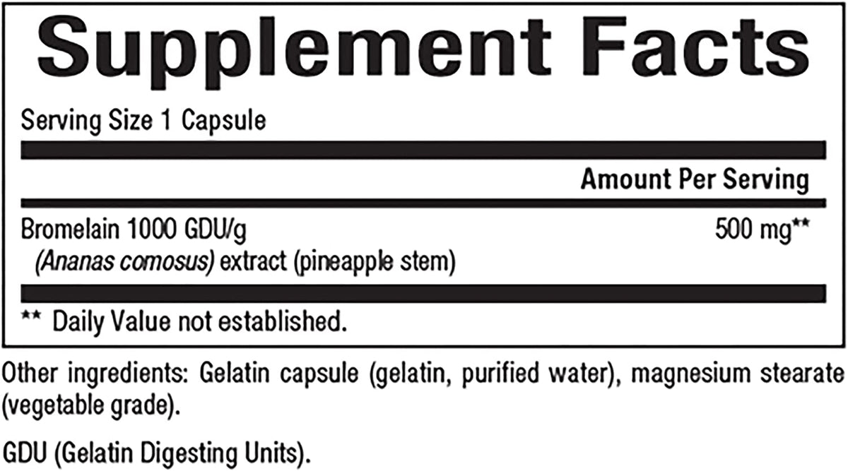 Natural Factors Bromelain 500 mg, Enzyme Support for a Healthy Digestive System, 90 Capsules