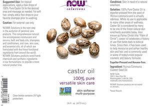 NOW Solutions Castor Oil, 16 fl oz