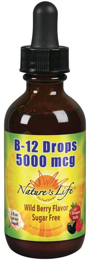Nature's Life B-12 Drops Wld Berry, 5000 mcg, 2 fl oz