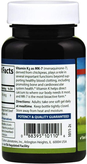 Carlson Vitamin K2, 45 mcg, 90 Softgels