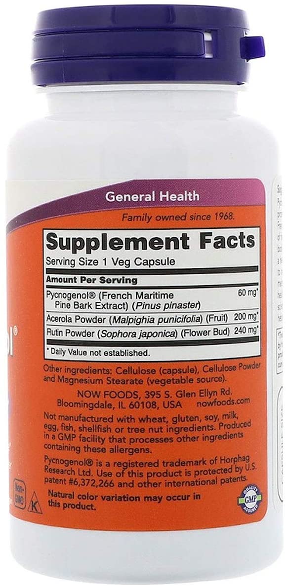 Now Foods, Pycnogenol 30Mg, 30 Capsules