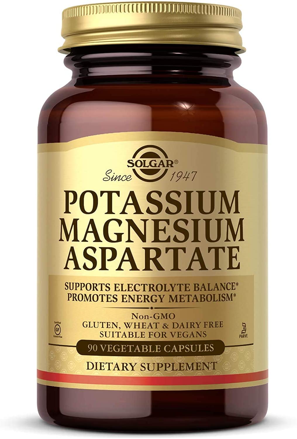 Solgar Potassium Magnesium Aspartate, 90 Vegetable Capsules