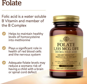 Solgar Folic Acid, 250 Vegetable Capsules