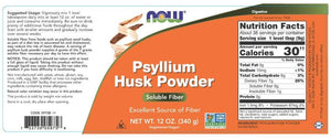 NOW Psyllium Husk Powder, 12 oz