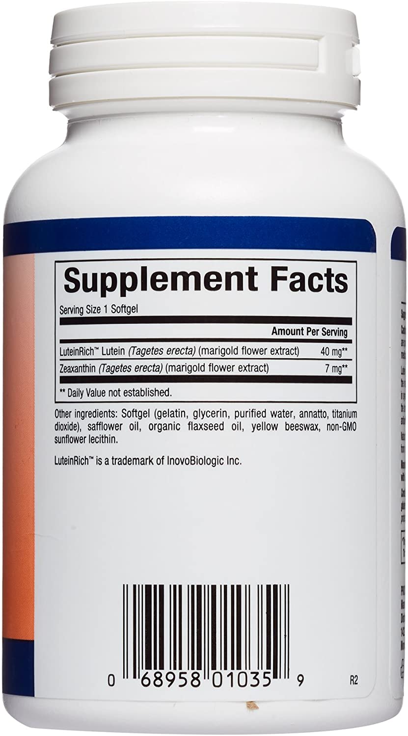 Natural Factors Lutein, 40 mg, 60 Softgels