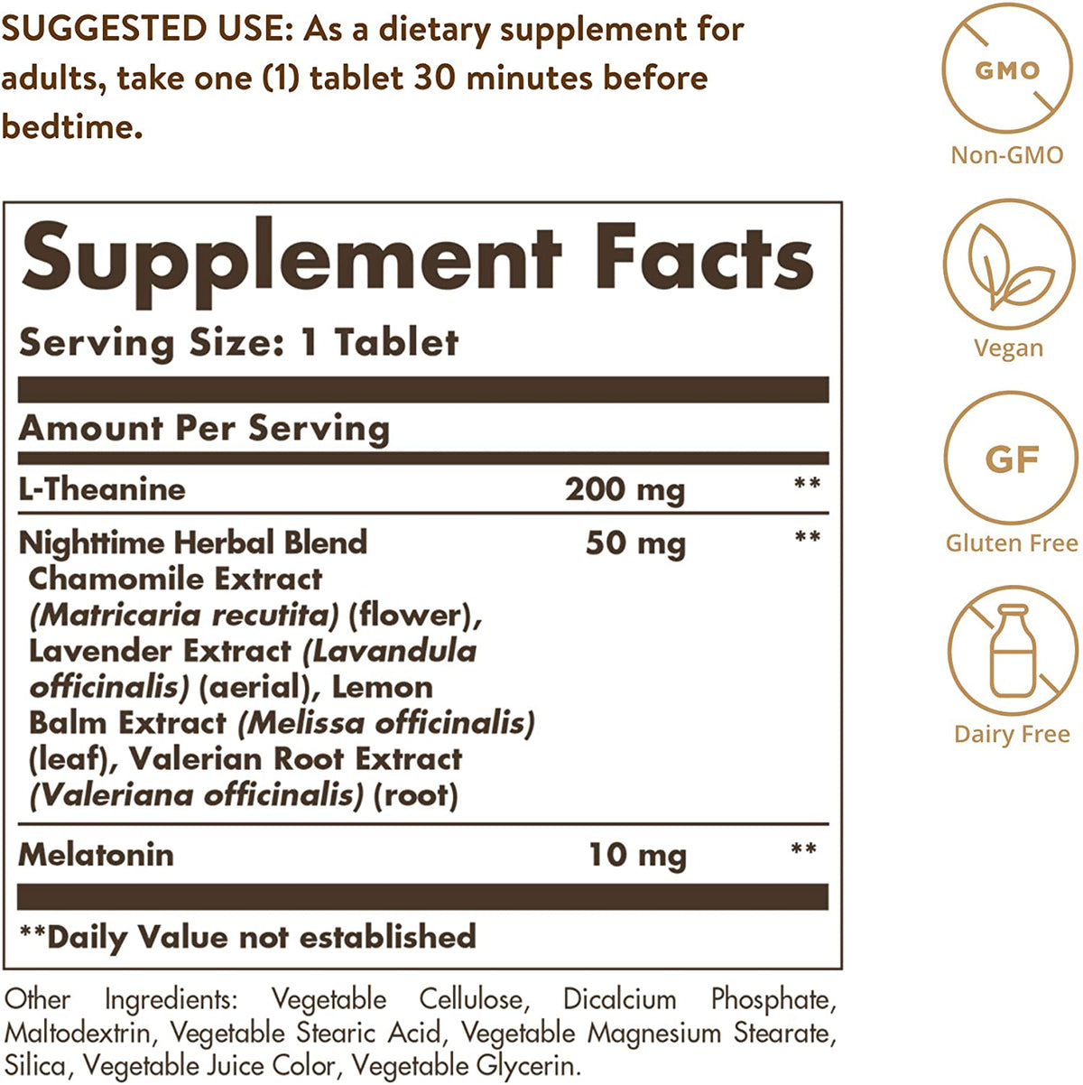 Solgar Triple Action Sleep, 60 Tri-Layer Tablets - Time-Release Melatonin &amp; L-Theanine Plus Herbal Blend - Helps You Relax, Fall Asleep Fast &amp; Stay Asleep Longer - Non-GMO, Gluten Free - 60 Servings