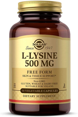 Solgar L-Lysine, 500 mg, 100 Vegetable Capsules