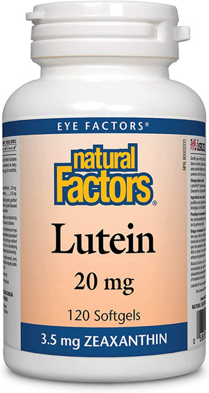 Natural Factors Lutein, 20 mg, 120 Softgels