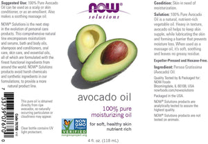 NOW Foods Solutions Avocado Oil, 4 fl oz