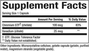 Natural Factors Chromium And Vanadium, 125 mcg, 90 Capsules