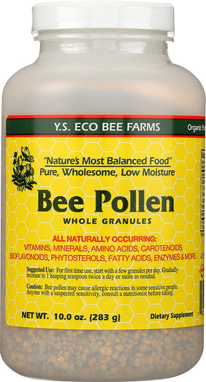 Y.S. Bee Pollen - Low Moisture Whole Granulars - 10 oz