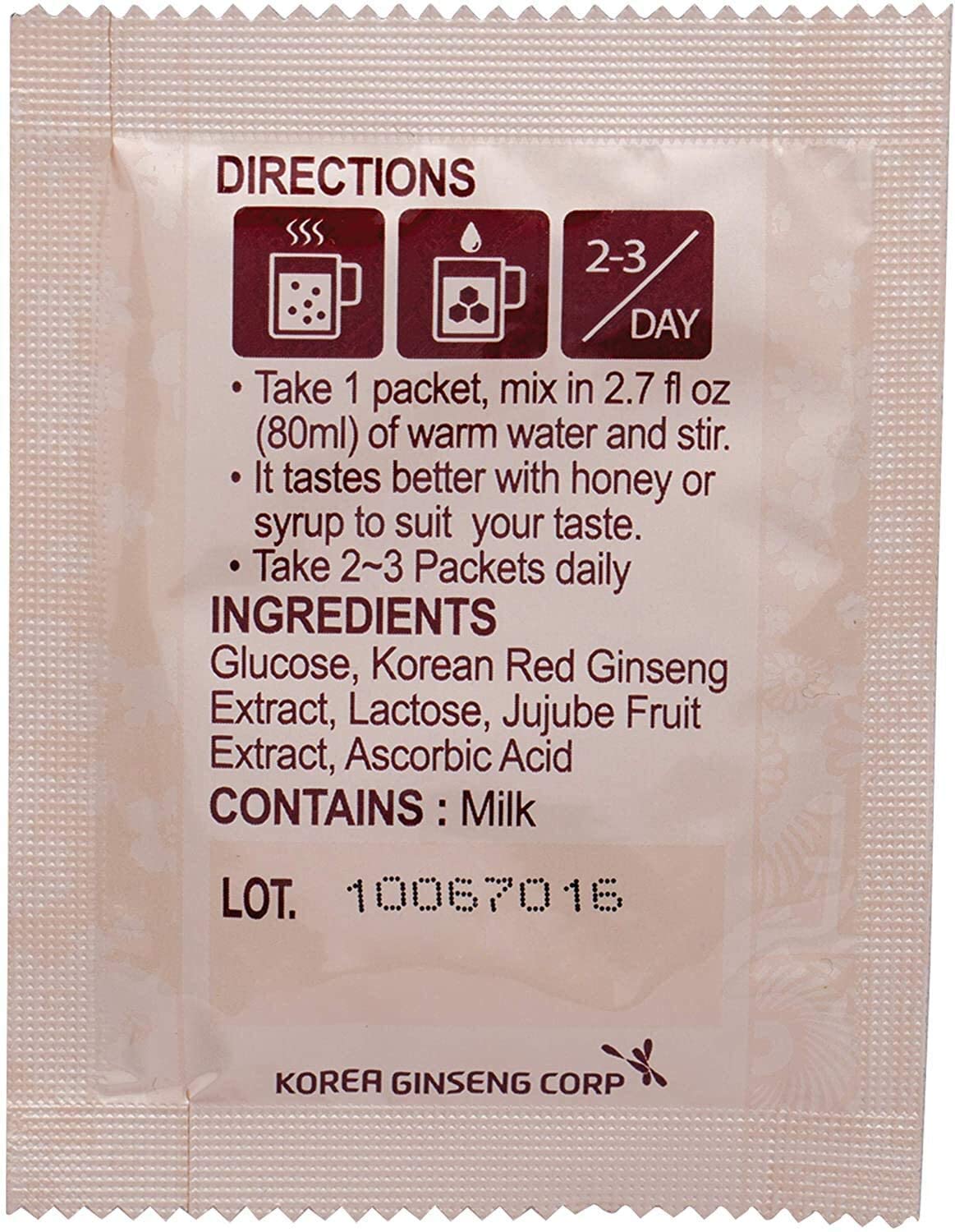 Korean Red Ginseng Tea] Convenient Natural and Organic Ginseng Tea - 50 Bags