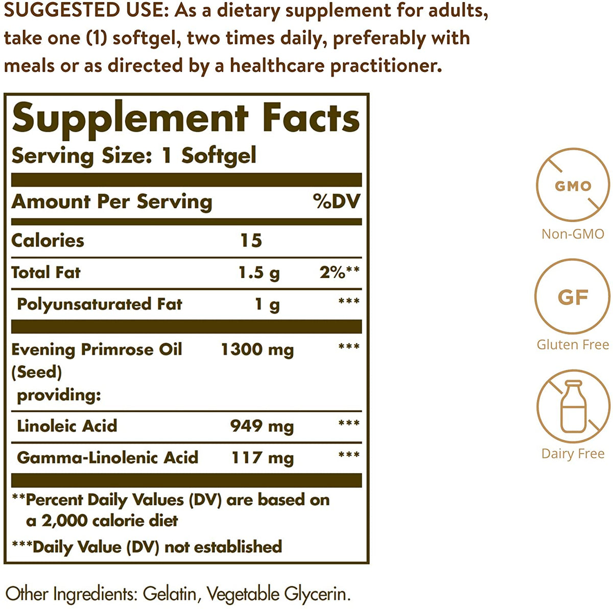 Solgar Evening Primrose Oil, 1300 mg, 60 Softgels