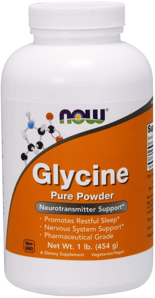 NOW Foods Supplements, Glycine Pure Powder, Promotes Restful Sleep*, Neurotransmitter Support*, 1-Pound