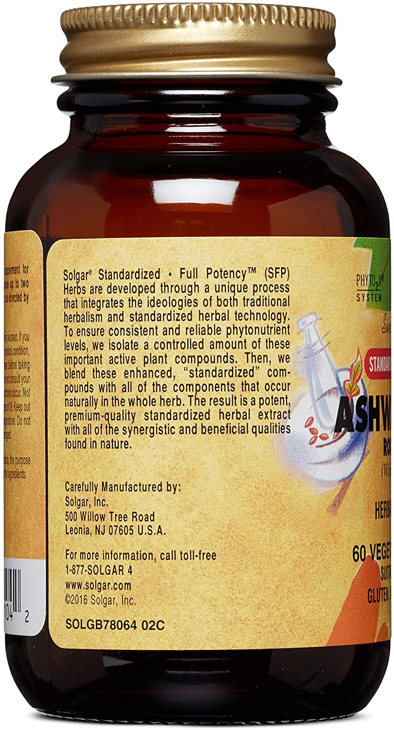 Solgar Ashwagandha Root Extract, 60 Vegetable Capsules