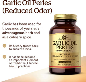 Solgar Garlic Oil Perles, 250 Softgels