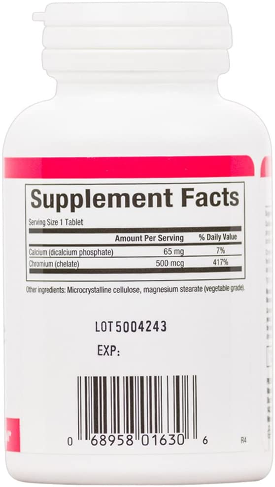 Natural Factors Chromium GTF Chelate, 500 mcg, 90 Tablets