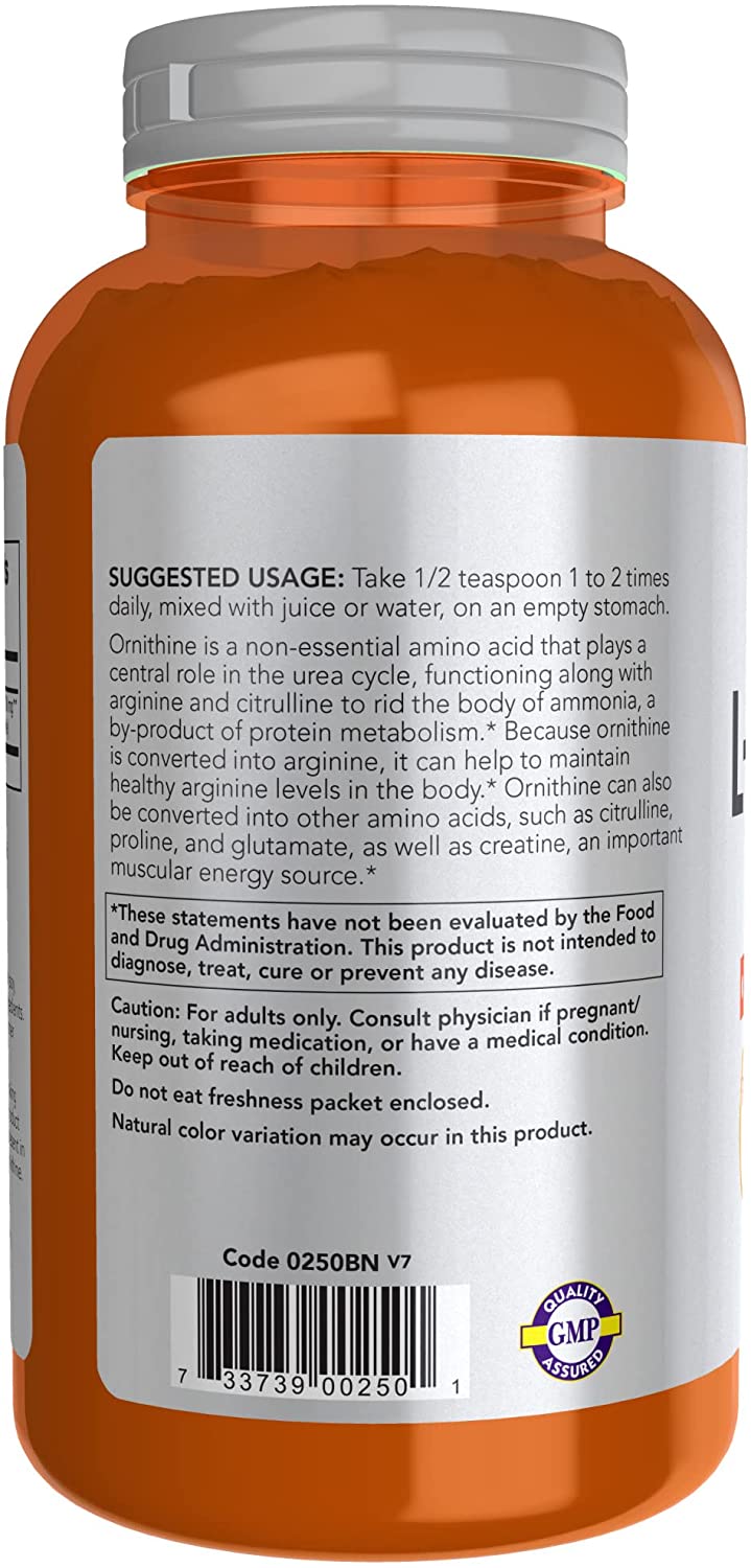 NOW Foods Sports L-Ornithine, 8 oz