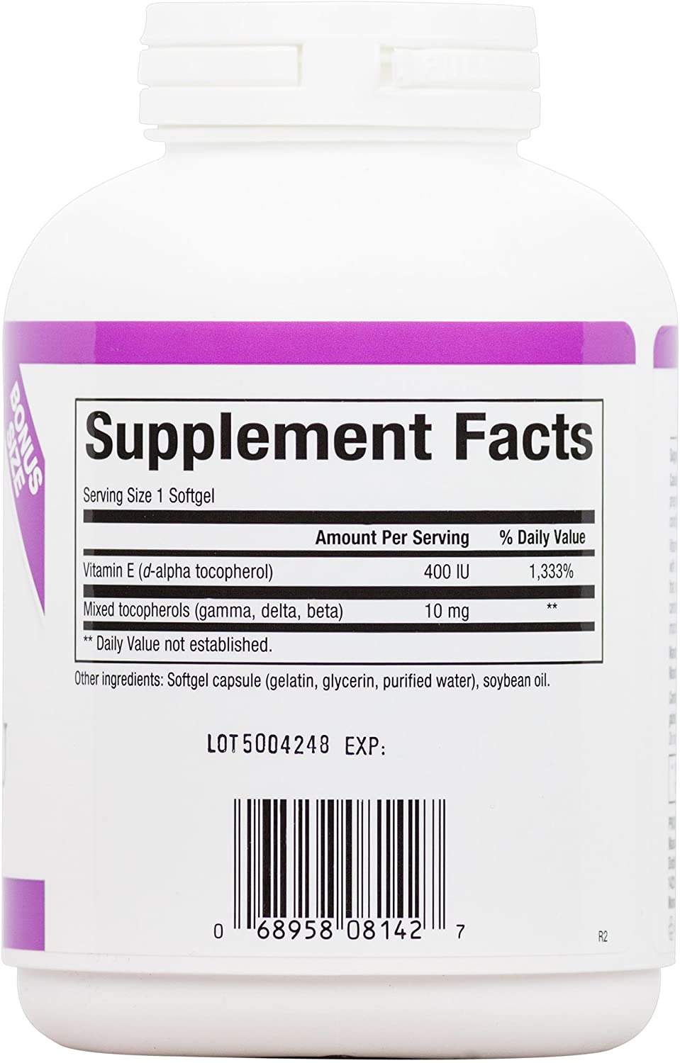 Natural Factors, Mixed Vitamin E 400 IU, Antioxidant Support for Cardiovascular and General Health, 240 softgels (240 servings)