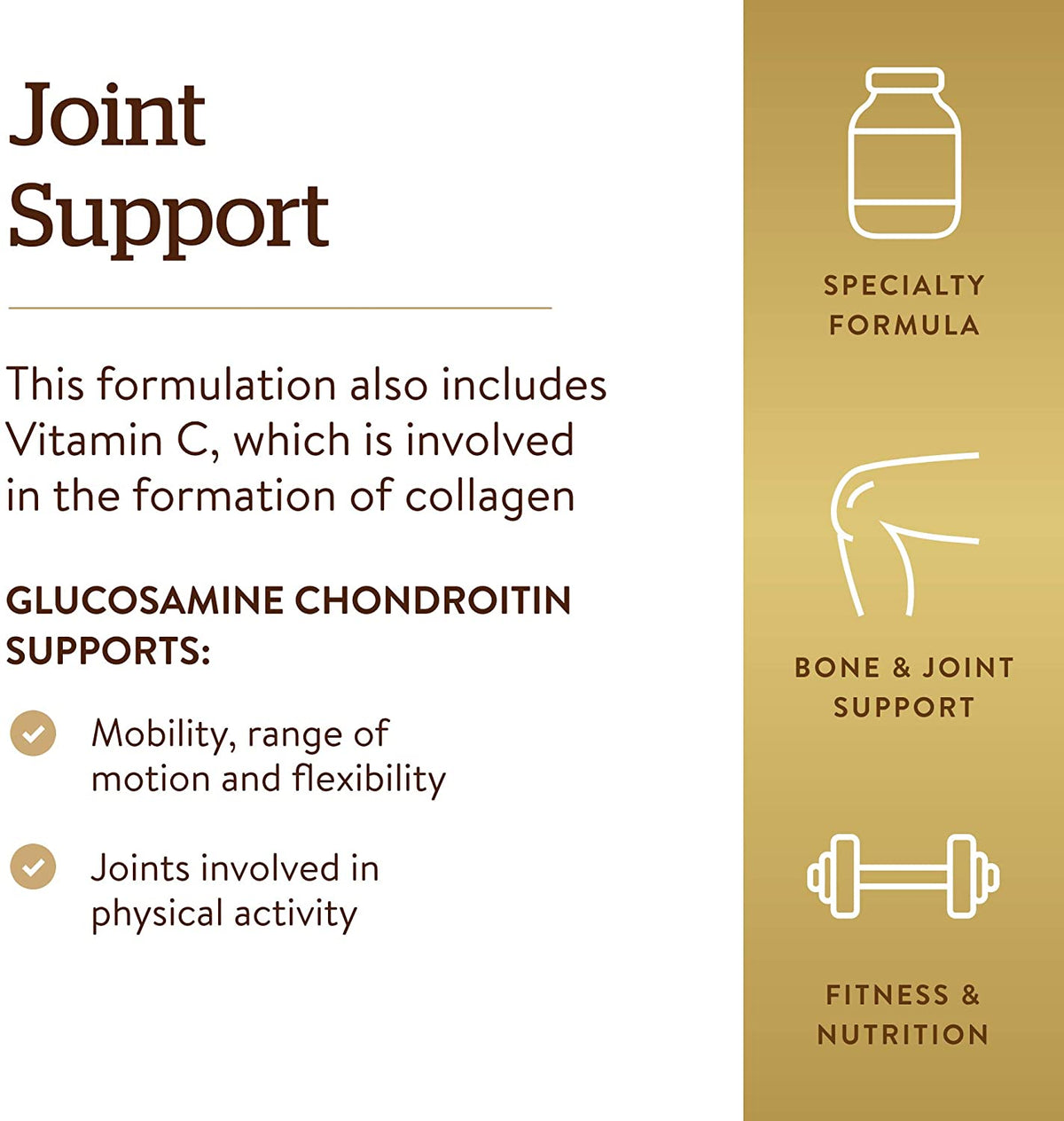 Solgar Extra Strength Glucosamine Chondroitin Complex - 75 Tablets - Supports Healthy Joints &amp; Comfortable Movement - Non-GMO, Gluten Free, Dairy Free - 25 Servings
