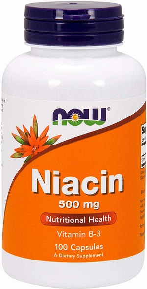 NOW Foods Niacin, 500 mg, 100 Capsules