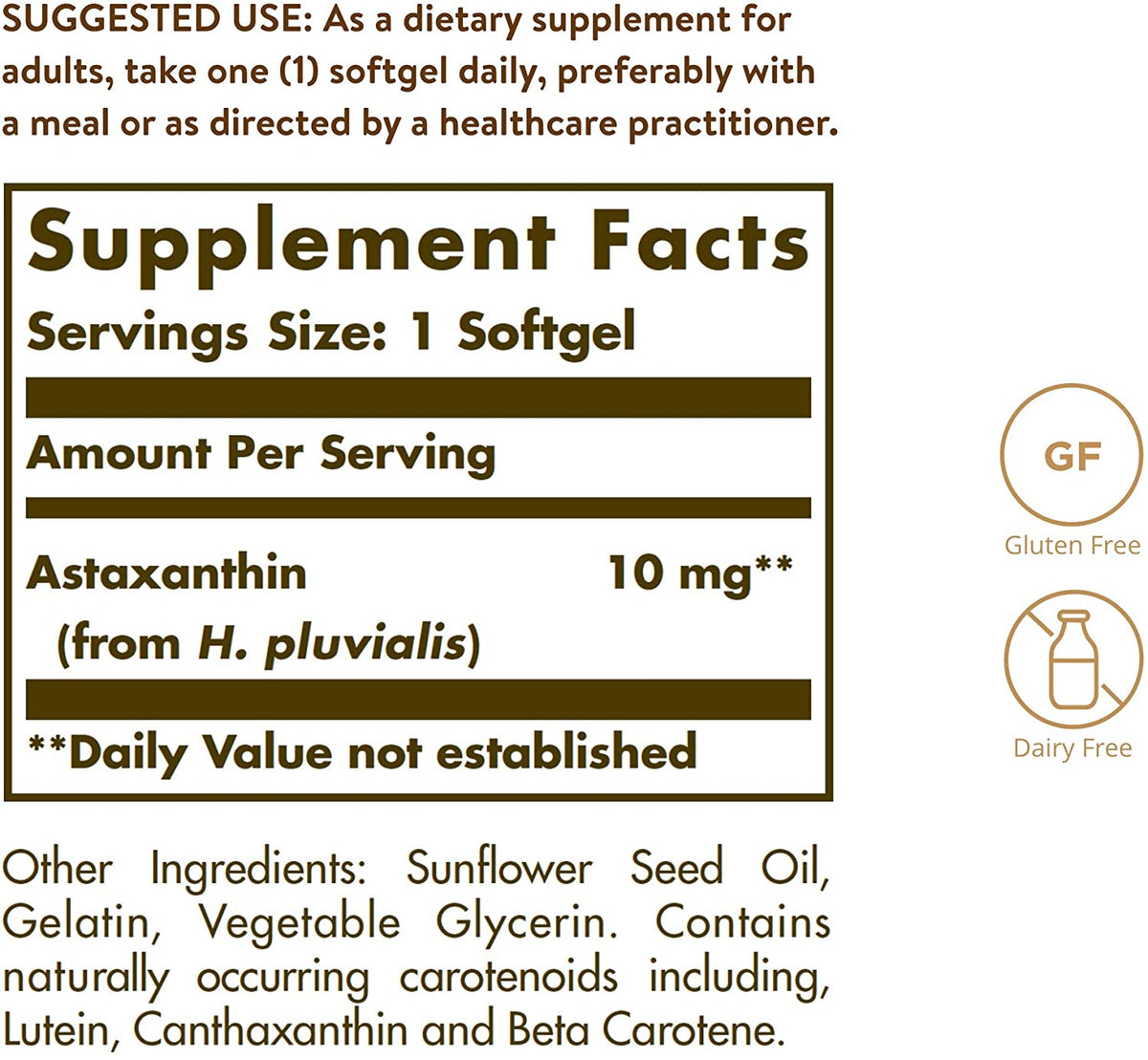 Solgar Astaxanthin, 10 mg, 30 Softgels
