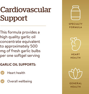 Solgar Garlic Oil Perles, 250 Softgels