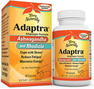 Terry Naturally Adaptra® Ashwagandha and Rhodiola, 60 Capsules