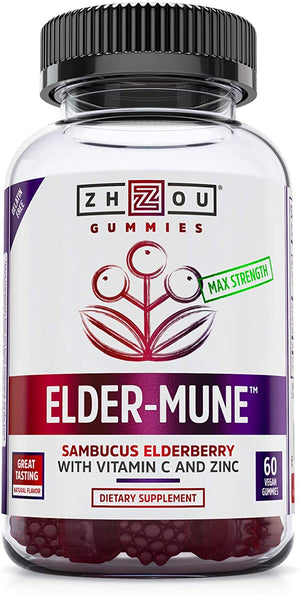 Zhou Elder-Mune™ Elderberry Gummies, 60 Vegan Gummies