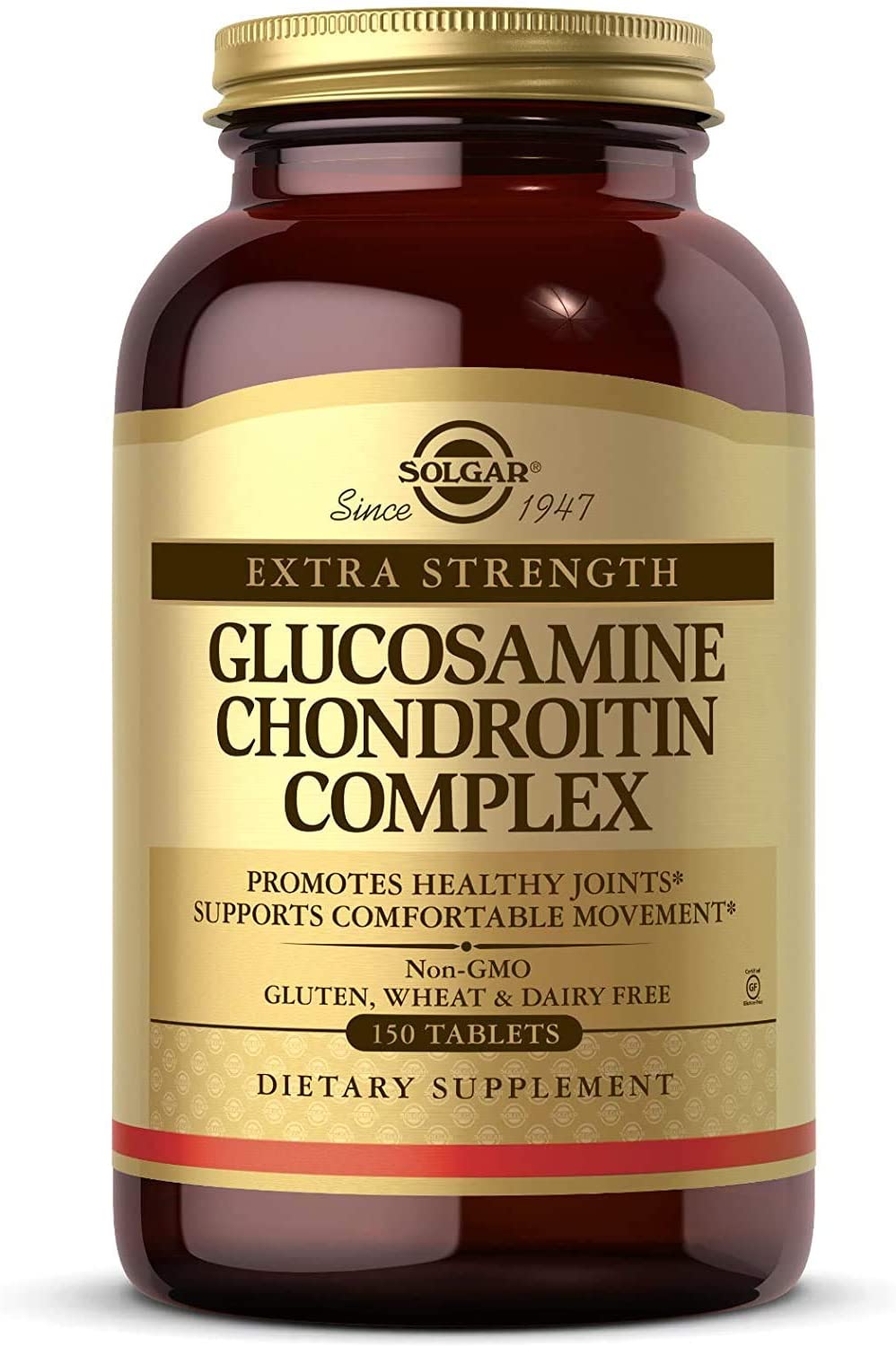 Solgar Extra Strength Glucosamine Chondroitin Complex - 75 Tablets - Supports Healthy Joints &amp; Comfortable Movement - Non-GMO, Gluten Free, Dairy Free - 25 Servings