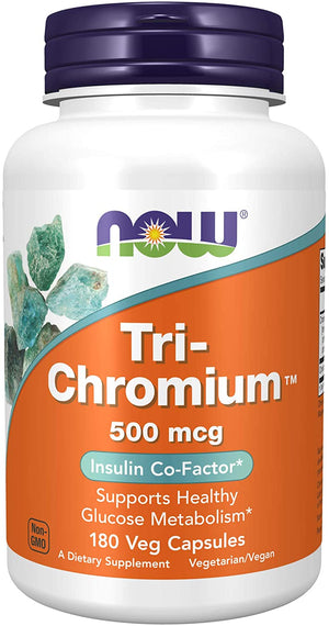 NOW Foods Tri-Chromium™, 500 mcg, 180 Veg Capsules