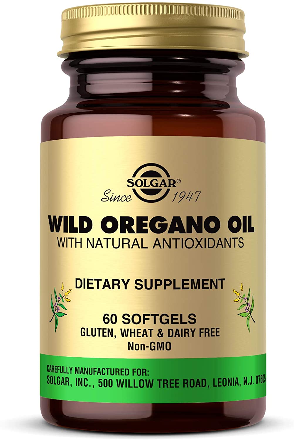 Solgar Wild Oregano Oil, 60 Softgels - Concentrate - Immune Support - Non GMO, Gluten Free, Dairy Free - 60 Servings