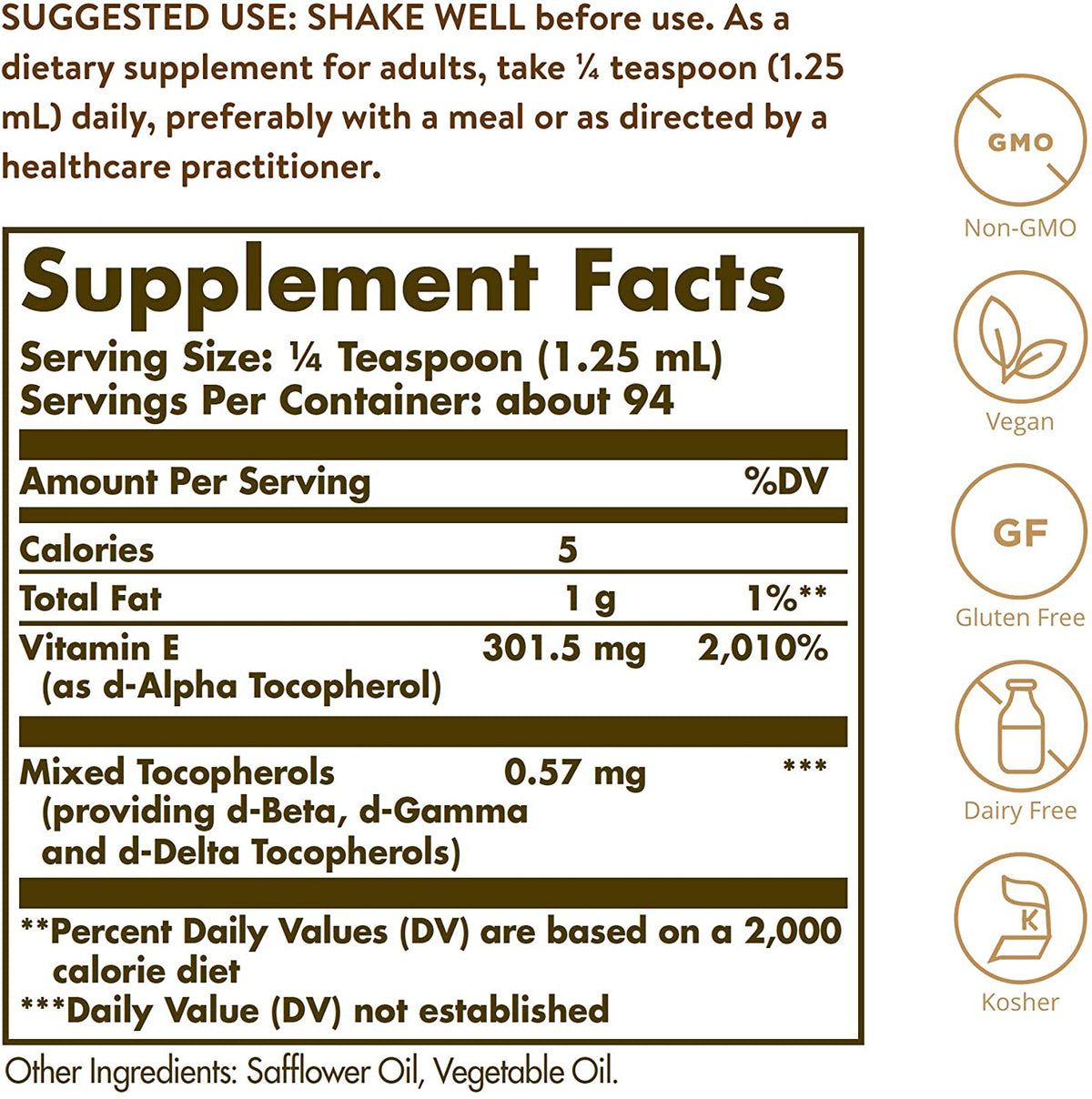 Solgar Liquid Vitamin E, 4 fl oz